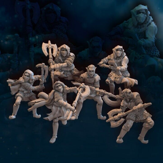 Set of 6 Goblins with Axe