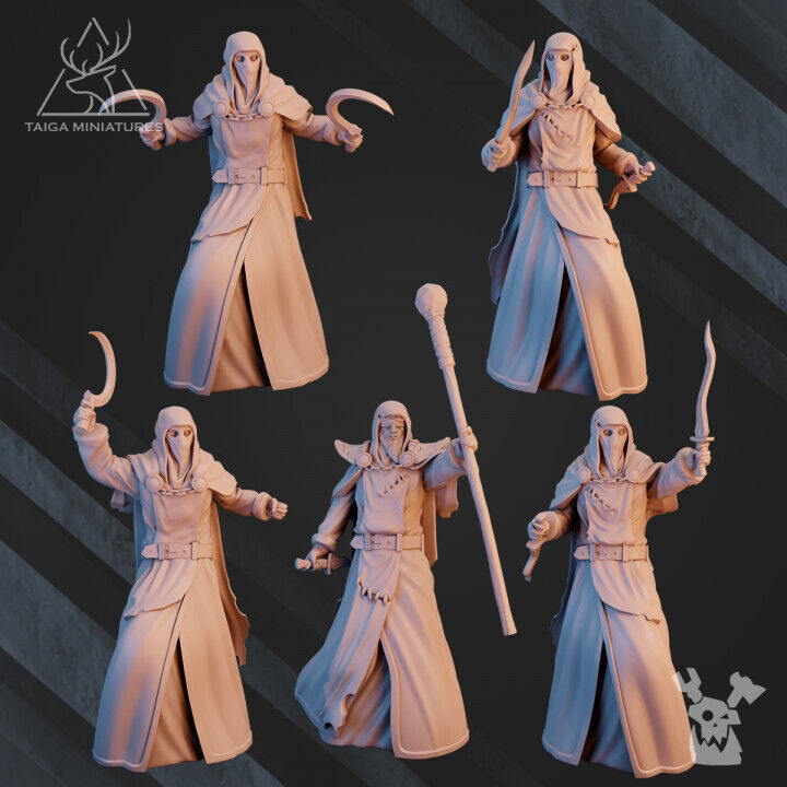 Dungeon and dragons Fantasy Hero set of 5 Graveyard cultists