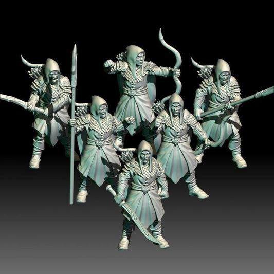 Set of 6 Wood Elf Rangers