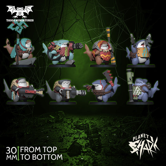 Planet Shark Set of 8 bulls set 1