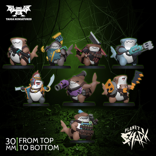 Planet Shark Set of 8 bulls set 3