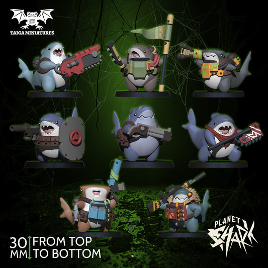 Planet Shark Set of 8 bulls set 2
