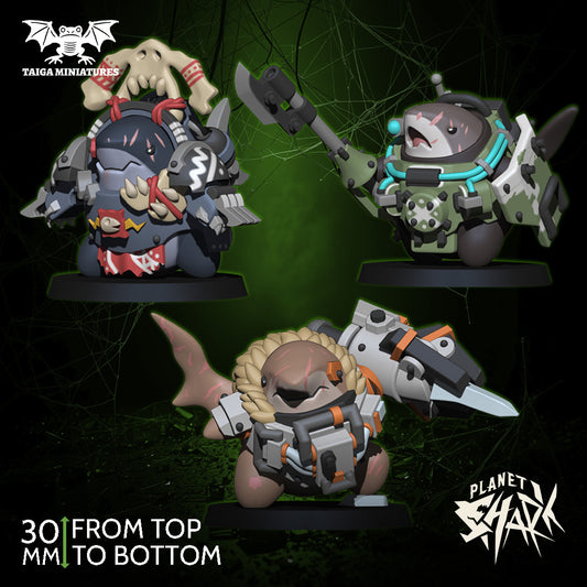Planet Shark Set of 3 Veterans